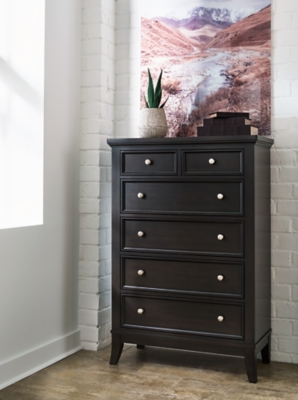 B481-46 Bambori 6 Drawer Chest of Drawers, Dark Brown sku B481-46