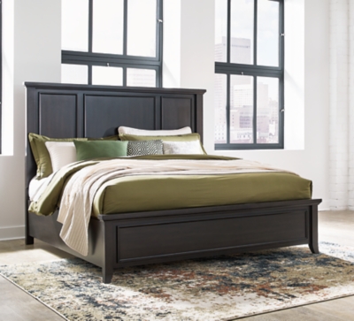 Bambori Queen Panel Bed, Dark Brown