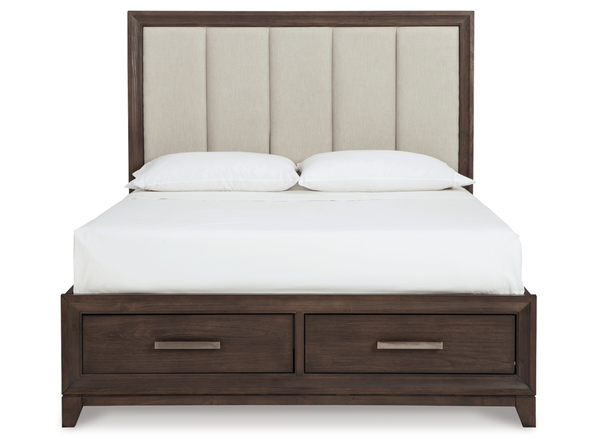 Brueban queen panel bed with 2 storage drawers discount