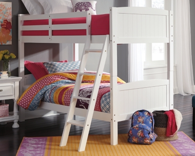 white twin bunk beds