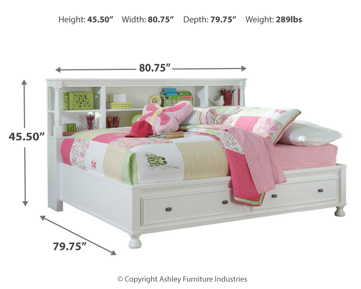 Kaslyn 2025 bookcase bed