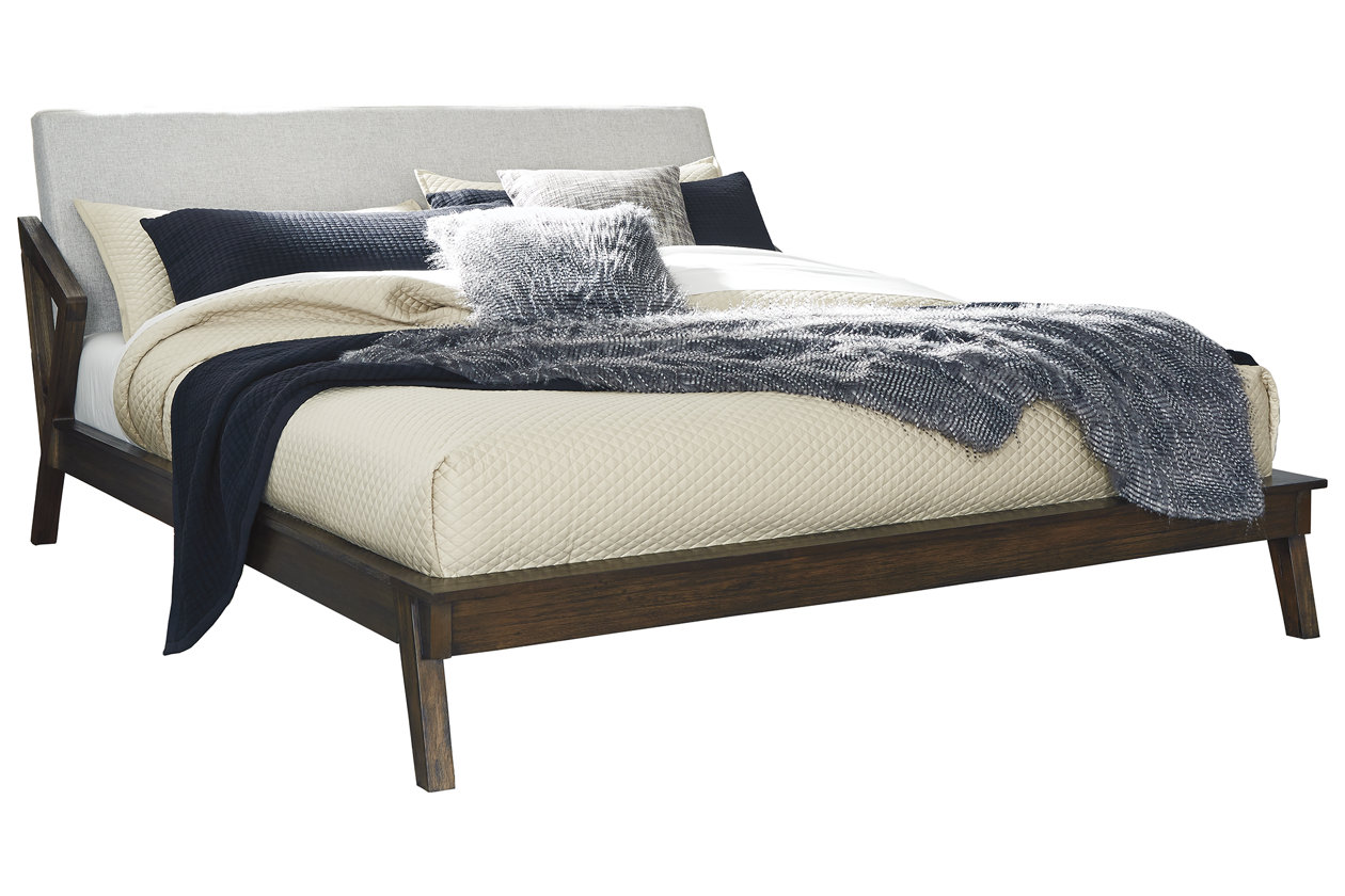 Kisper Queen Upholstered Platform Bed, King Size Electric Adjustable Bed Frame Ashley Furniture