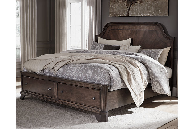 Adinton Queen Panel Bed With 2 Storage, Ashley Furniture Bed With Storage