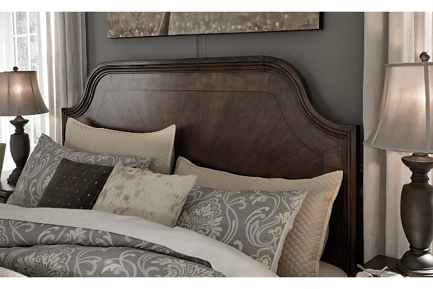 For those who love the classic profiles of traditional design but want to forego the overly formal details—behold the Adinton headboard. The combination of classic and up-to-date design proves that opposites really do attract. A starburst veneer pattern set inside the shaped headboard adds a distinctive touch. Dress up your room while keeping it casual for today's lifestyle.Headboard only | Made of wood, birch veneer and engineered wood | Cutaway shape with starburst veneer pattern | Hardware to assemble the legs to the headboard is included | ¼" bolts are needed to attach headboard to existing bed frame | Assembly required | Estimated Assembly Time: 15 Minutes