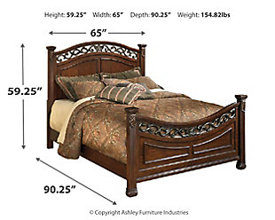 Leahlyn Queen Panel Bed, Warm Brown, large