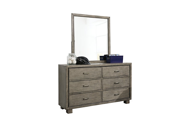 Arnett 6 Drawer Dresser And Mirror, 6 Ft Bedroom Dresser Sets