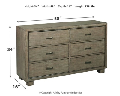 Arnett 6 Drawer Dresser | Ashley