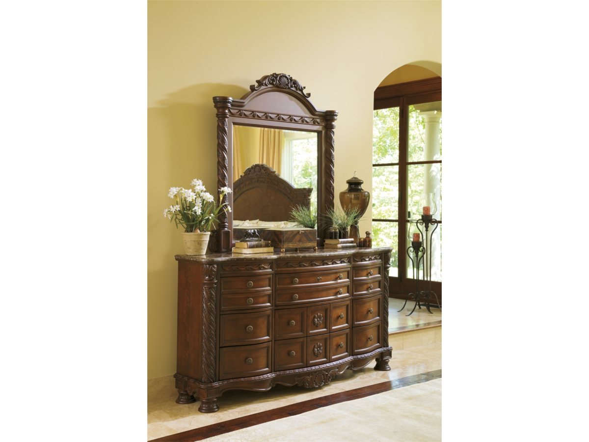 North Shore 9 Drawer Dresser and Mirror Ashley