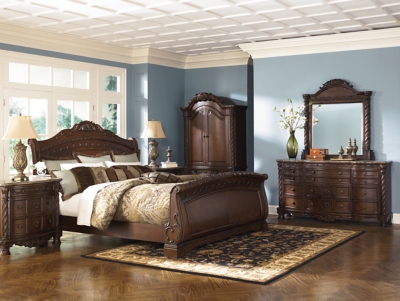 north shore queen sleigh bed | ashley homestore