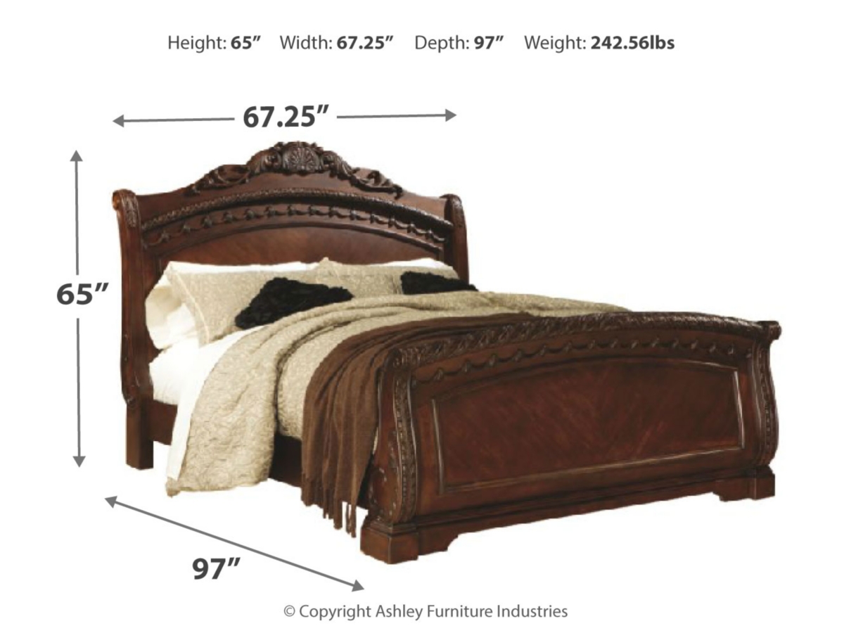 Queen sleigh bed frame ashley deals furniture