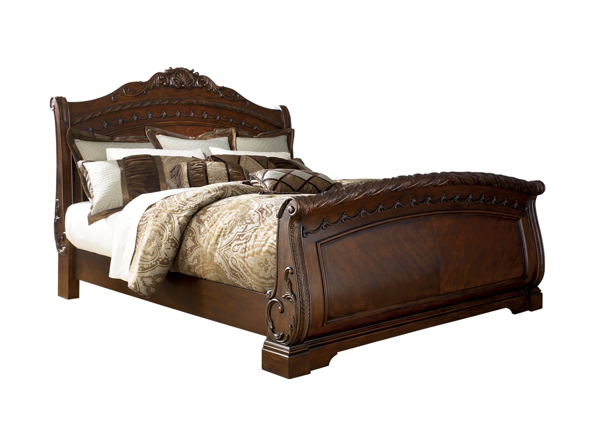 Ashley furniture king size deals sleigh bed