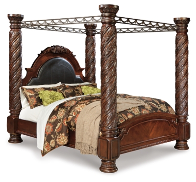 North Shore King Poster Bed With Canopy Ashley Furniture