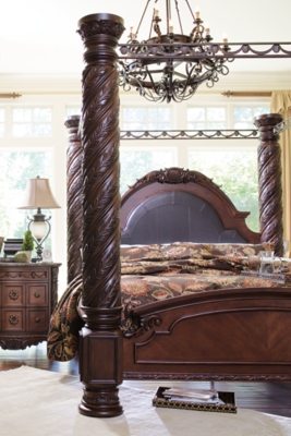 North Shore King Poster Bed With Canopy Ashley Furniture