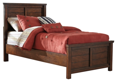 Ladiville Twin Panel Bed, Rustic Brown, large