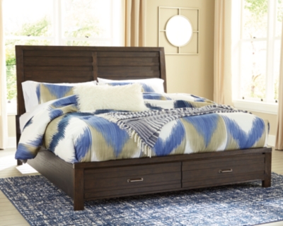 Darbry Queen Panel Bed With 2 Storage Drawers Ashley Furniture