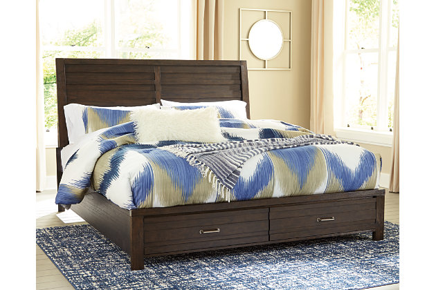 Darbry Queen Panel Bed With 2 Storage, Ashley Furniture King Bed Frame With Storage