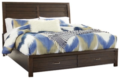 Darbry Queen Panel Bed With 2 Storage Drawers Ashley Furniture