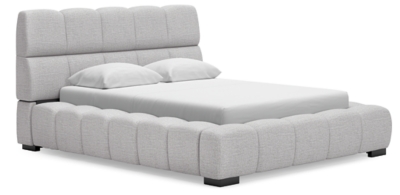 Jesstean Queen Upholstered Bed, Light Gray, large