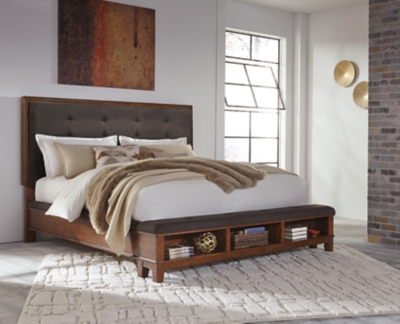 Ashley furniture king size on sale bed with storage