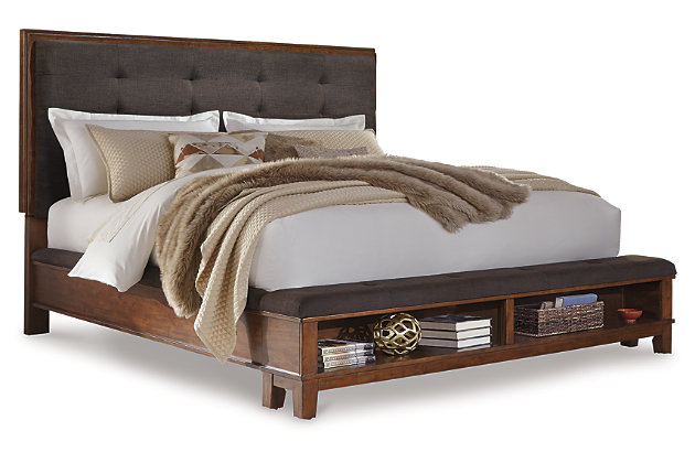 ralene queen upholstered panel bed | ashley furniture homestore