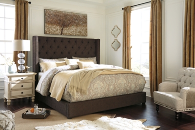 Norrister queen on sale upholstered bed