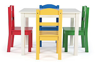 Kids Brinx Wood Table and Four Chairs Set, , large