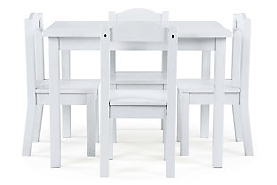 Kids Savvi Wood Table and Four Chairs Set, , large