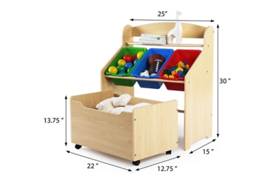 three tier toy storage