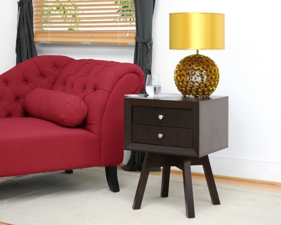 Warwick Brown Accent Table and Nightstand