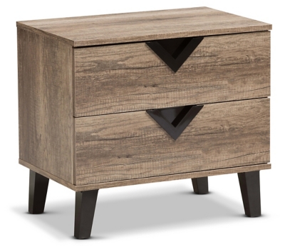 Ashley SM Maylee 2-Drawer Wood Veneer Nightstand - Thumbnail 3