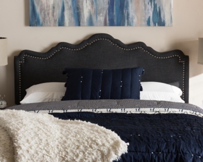 Nadeen King Headboard, Dark Gray, rollover