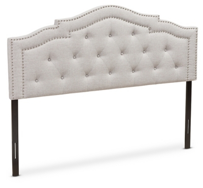 Edith Queen Headboard, Gray/Beige, large