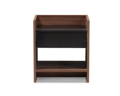Vanda Two-Tone Wood 1-Drawer Nightstand, , large