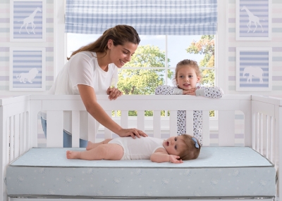 Delta Children Serta Sleeptrue Sweet Moon Crib And Toddler Mattress, , rollover