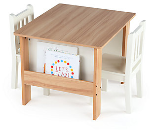 Kids Bookrack Table and Two Chairs Set, , large