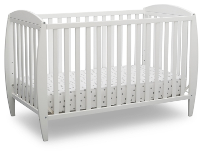 white baby crib