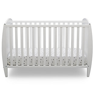 Set the tone for a beautiful and calming nursery with the Taylor 4-in-1 Convertible Crib from Delta Children. The crib’s sleigh-style silhouette and open, airy slats put a playful spin on classic style—just the thing you need to give your baby’s room the perfect amount of personality. Built to grow with your child, this crib features an adjustable mattress height that allows you to lower the mattress as your baby begins to stand, plus it converts to a toddler bed, daybed and full-size bed. An exceptional value, the Taylor 4-in-1 Convertible Crib from Delta Children provides your little one the right bed for every age and stage.For any questions regarding delta children products, please contact consumersupport@deltachildren.com monday to friday, 8:30 a.m. To 6 p.m. (est) | Made of wood, engineered wood and metal | Converts to a toddler bed (guardrail not included, sold separately), daybed and a full-size bed (bed frame not included, sold separately) | Pair this crib with any delta children pieces in matching colors to complete your baby's nursery | Adjustable height mattress support with 3 convenient positions to grow with your baby | Uses a standard size crib mattress (sold separately) | Assembly required