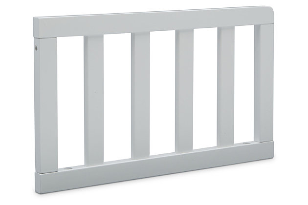 Providing you peace of mind as your little one makes the move to big kid bed, this safe and sturdy Toddler Guardrail extends the life of your crib by transforming it from a crib into a secure toddler bed.For any questions regarding delta children products, please contact consumersupport@deltachildren.com monday to friday, 8:30 a.m. To 6 p.m. (est) | Made of wood | Converts crib to a toddler bed (guardrail only, crib sold separately) | Provides added security | Refer to your crib's instruction manual to ensure this daybed/toddler guardrail kit is compatible with your crib | Assembly required
