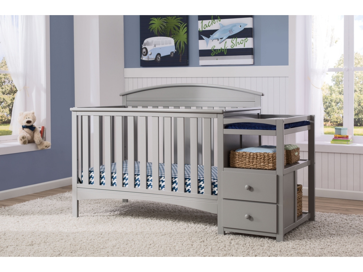 Delta Children Abby Convertible Baby Crib And Changer Ashley