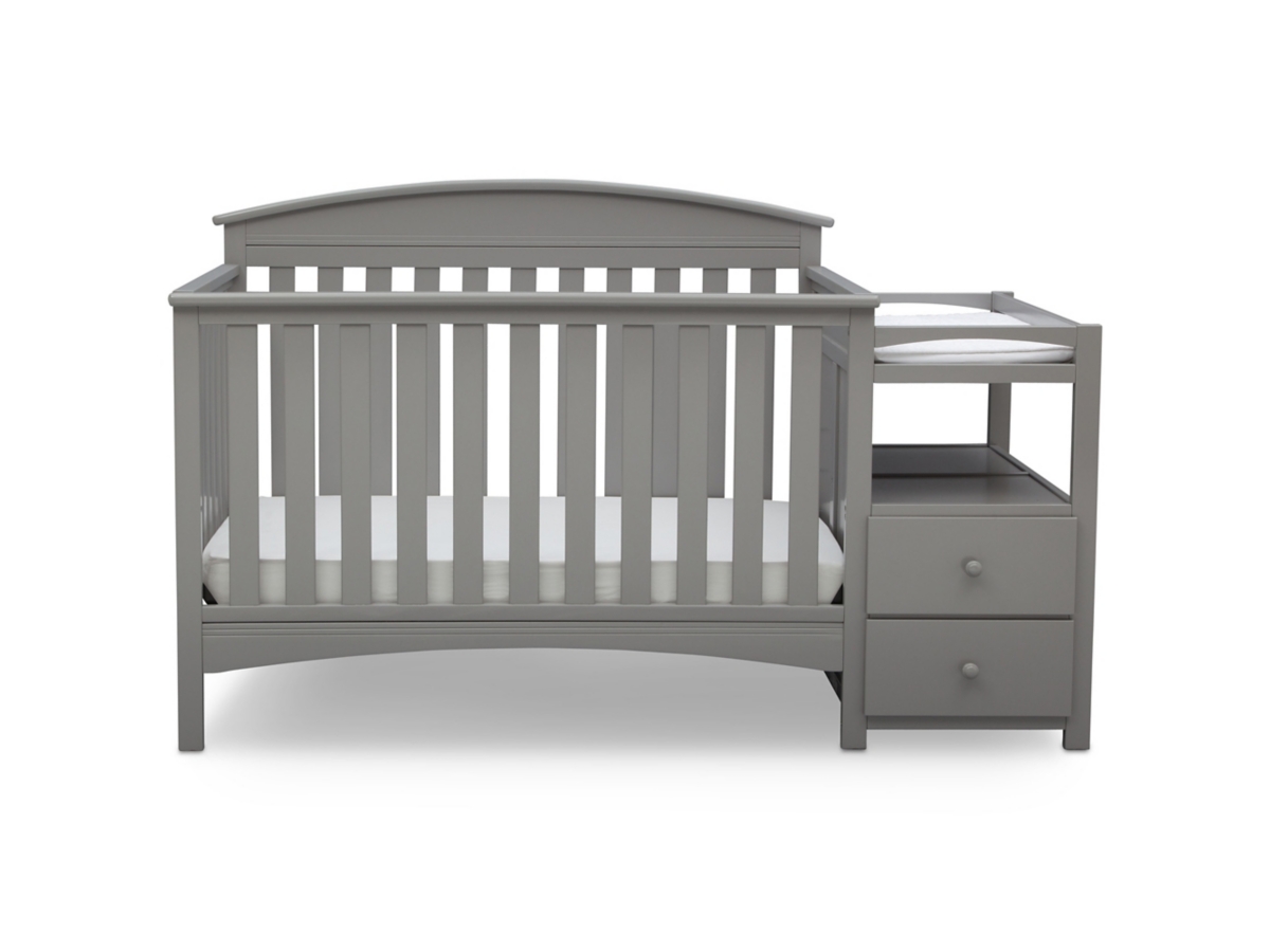 Delta Children Delta Children Abby Convertible Baby Crib And Changer, Gray, large