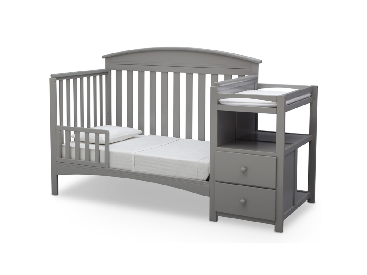 Delta Children Delta Children Abby Convertible Baby Crib And Changer, Gray, large
