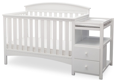 Delta Children Delta Children Abby Convertible Baby Crib And Changer, White, large