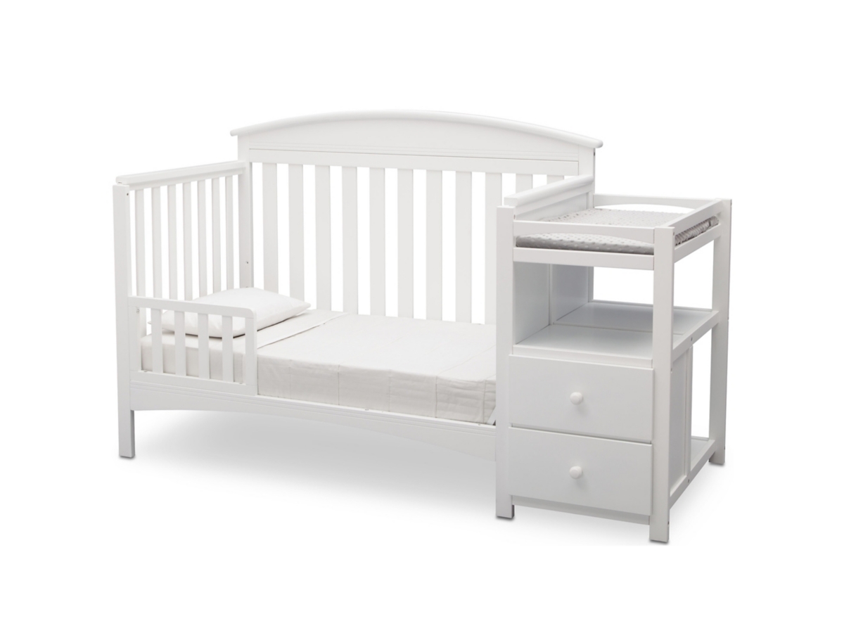 Delta Children Delta Children Abby Convertible Baby Crib And Changer, White, large