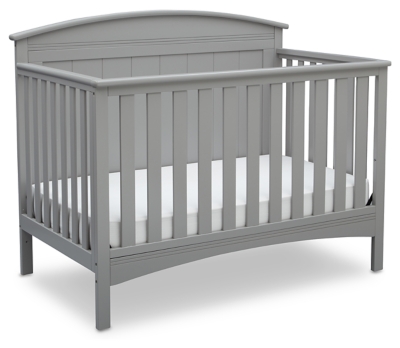 Delta Children Archer 4-in-1 Convertible Crib Set, Gray, large