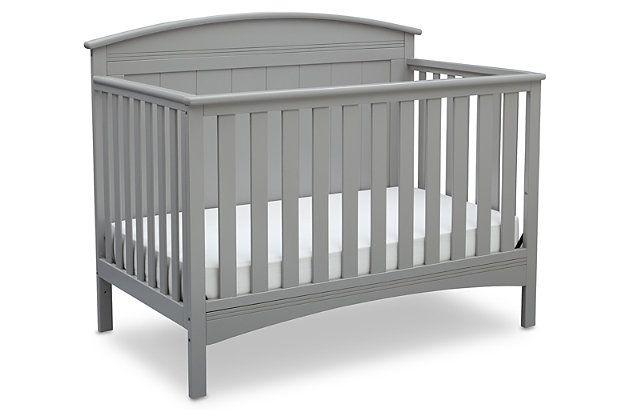 Perfect for traditional and modern nurseries alike, the Archer 4-in-1 Convertible Crib from Delta Children is remarkably versatile. You’ll love the character it adds to your baby’s space with its solid, gently arched headboard and airy slats. Designed to Delta Children’s standards of quality, design and longevity, the Archer 4-in-1 Convertible Crib adapts from a crib to a toddler bed, daybed and full-size bed to provide a secure sleep environment for years to come (Toddler Guardrail and Full Size Bed Rails sold separately).For any questions regarding delta children products, please contact consumersupport@deltachildren.com monday to friday, 8:30 a.m. To 6 p.m. (est) | Made of wood, engineered wood and metal | Converts from crib to: toddler bed, daybed and full-size bed (daybed rail included; toddler guardrail &amp; full-size bed rails sold separately) | Adjustable height mattress support with 3 convenient positions to grow with your baby | Fits standard size crib mattress (sold separately) | Assembly required
