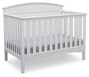 Delta Children Archer 4-in-1 Convertible Crib, White, large