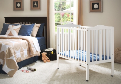 Delta Children Folding Portable Mini Crib With Mattress Ashley