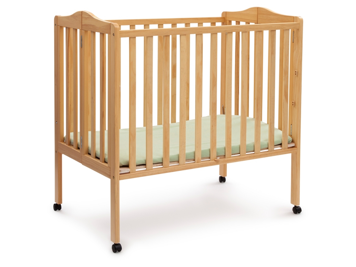 Delta Children Folding Portable Mini Crib With Mattress