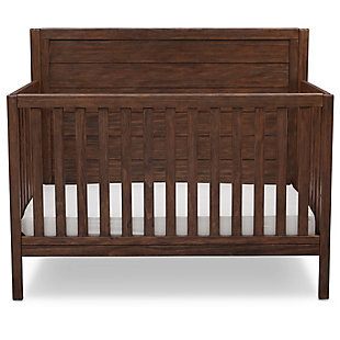 The Cambridge 4-in-1 Convertible Crib from Delta Children helps make your baby’s nursery a true expression of your style. This baby crib showcases clean lines and a distressed, textured finish that comes together to create the perfect yin and yang between rugged and refined. A one-of-a-kind option for your little one, the Cambridge 4-in-1 Convertible Crib is designed with a solid headboard that’s accented with shiplap-inspired horizontal planks that instantly bring warmth and character to any baby’s room.  A welcome spot for sweet dreams for years to come, this crib allows you to easily lower the mattress support to any of the three height levels to accommodate your child as they begin to sit or stand. And to make sure it’s the only bed your child will need in their lifetime, it easily adapts from a crib to a toddler bed, a daybed and a full-size bed (Daybed Rail included; Toddler Guardrail and Full Size Metal Bed Frame sold separately).For any questions regarding delta children products, please contact consumersupport@deltachildren.com monday to friday, 8:30 a.m. To 6 p.m. (est) | Made of wood, engineered wood and metal | Converts from crib to: toddler bed, daybed and full-size bed (daybed rail included; toddler guardrail &amp; full-size bed rails sold separately) | Adjustable height mattress support with 3 convenient positions to grow with your baby | Fits standard size crib mattress (sold separately) | Assembly required