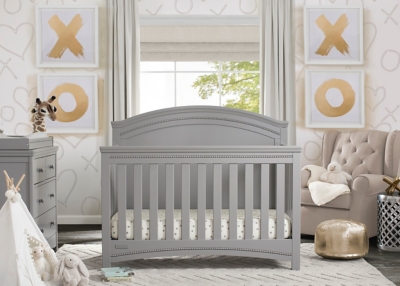 Delta Children Simmons Kids Emma Convertible Crib N More, Gray